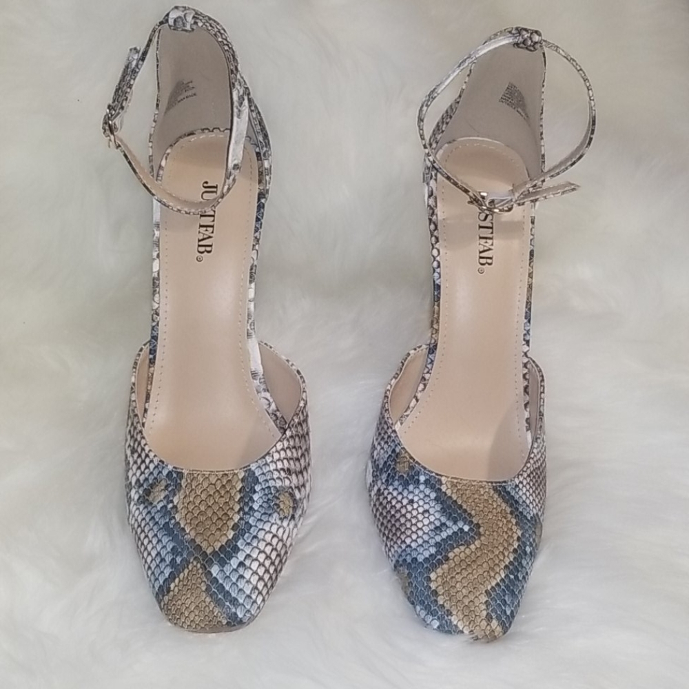 Faux Snakeskin High Heels